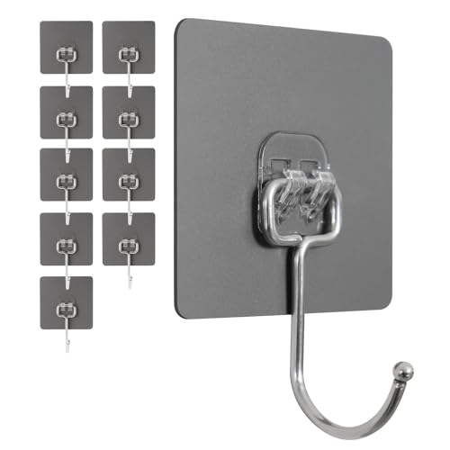 BaGushan Adhesive Wall Hooks for Hanging - 60lb Heavy Duty