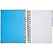 C.R. Gibson MJN2-25648 Signature Bold Stripes Twin Wire 3-in-1 Blank, Dot Grid, and Lined Journal with 480 Pages, 8.5