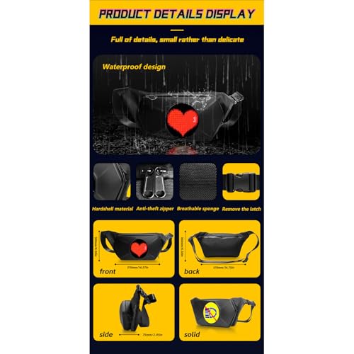 Plecak LED z Kolorowym Ekranem, Programem Programowania DIY, Plecak Motocyklowy Aplikacji, Torba Bagażowa na wodę do Jazdy na Rowerze na Rowerze Kempingowym