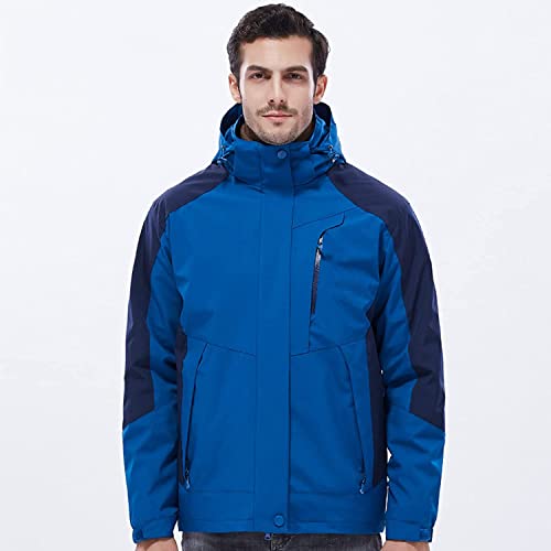 Men's 3-in-1 Waterproof Hooded Softshell Jacket (Blue)