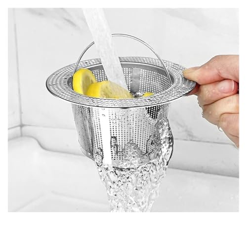 Filtro antiobstrucción de cocina para drenaje de fregadero en acero inoxidable 5