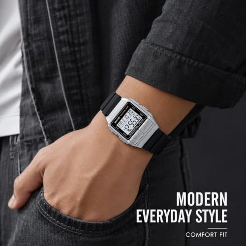 Image of MASTOP Retro Digital Watch for Men Vintage with Multi-Function & Stylish Design for Daily & Outdoor Use
