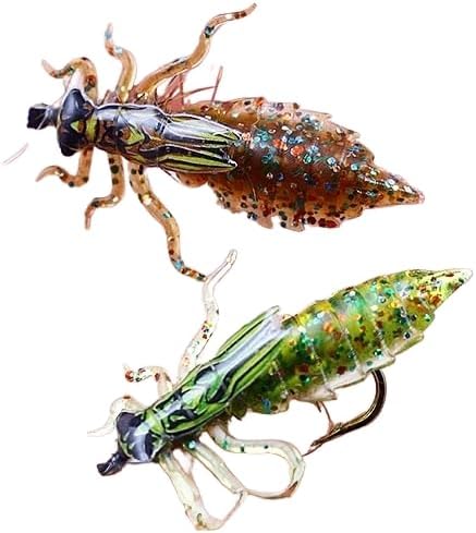 40pcs Dragonfly Nymph Rubber Bodies Fly Tying Materials Assorted Trout Fly Fishing Lure