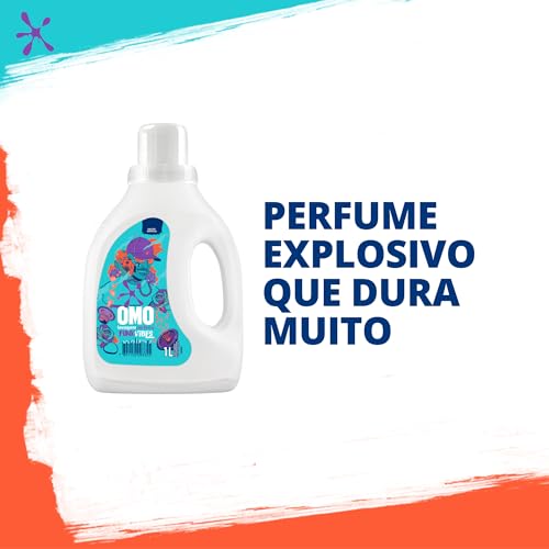 OMO Lava Roupa Líquido Explosão De Perfume Funk Vibes Lavanderia Sensorial 1 L