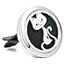 GVRPV Diffuseur d'air de Voiture Ventilateur d'air en Acier Inoxydable Diffuseur d'huile Essentielle de Voiture Parfum Collier de Parfum Ouverture Médaillon Pendentif-17