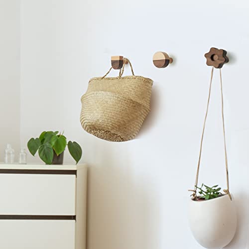 Wonqexz Natural Cute Biscuit Coat Hooks,Boho Wall Mounted,Decorative Childs Hanging Coat,Set Of 6 #TOP6