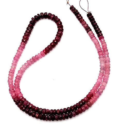 Perles de rubis facettées en fil de 40cm pour concevoir vos bijoux d'été et accessoires bohèmes