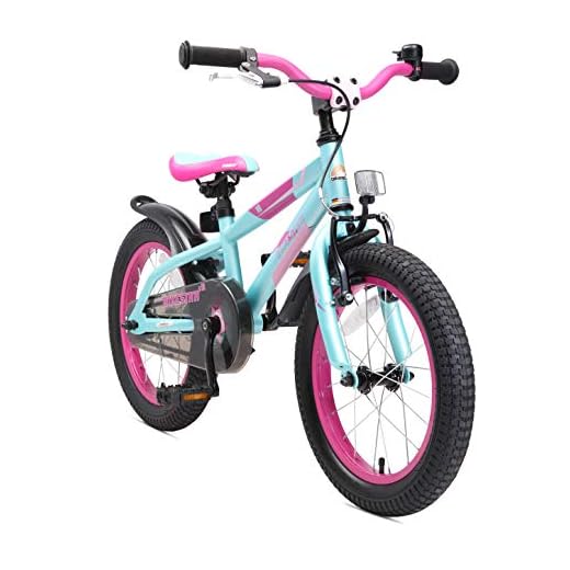 BIKESTAR Bicicleta Infantil para niños y niñas a Partir de 4 años | Bici de montaña 16 Pulgadas con Frenos | 16" Edición Mountainbike Turquesa