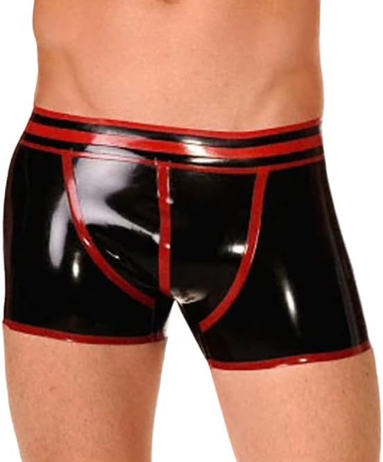 Handmade Latex Men Panties Rubber Tight Boxer Shorts Underpants Costumes