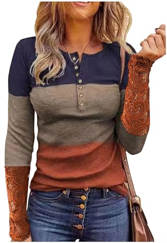 Comparativas de Chaqueta crochet los 7 más buscados. 34 CHUNTIANRAN Blusa Tipo túnica de Manga Larga para Mujer, Sexy, con Cuello en V, Casual, Bloque de Color, Botones, Varios Colores, L