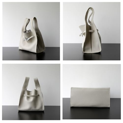 Leather Bucket Bag Large Capacity Hobo Handbag Shoulder Crossbody Bag Buckle Clutch Basket Satchel Luxury Elegant4