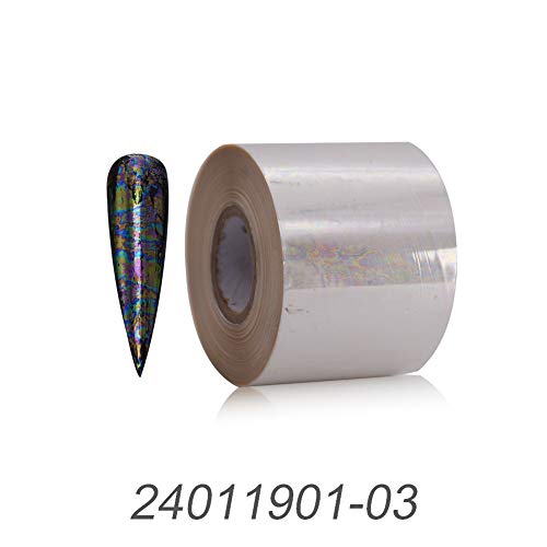 QIMEIYA 1 Rollo Papel Foil Transferencia Decoración Nail Sticker Decoración Kit de decoración para manicura?03?