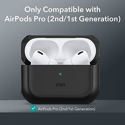 Esr Airpod Pro Case Cover With Halolock, Compatible With Airpods Pro 2Nd Generation/1St Generation (2022/2019), Magsafe Ready, Full Drop Protection For Airpods Pro 2 , Orbit Hybrid Series, Black #TOP1
