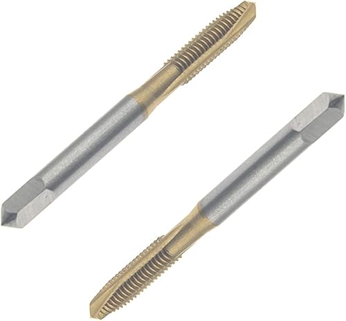 RESALET Puntas espirales roscado M6 x 1 rosca, rosca de tierra H2 3 flautas, acero de alta velocidad HSS 6542, revestimiento de titanio, para