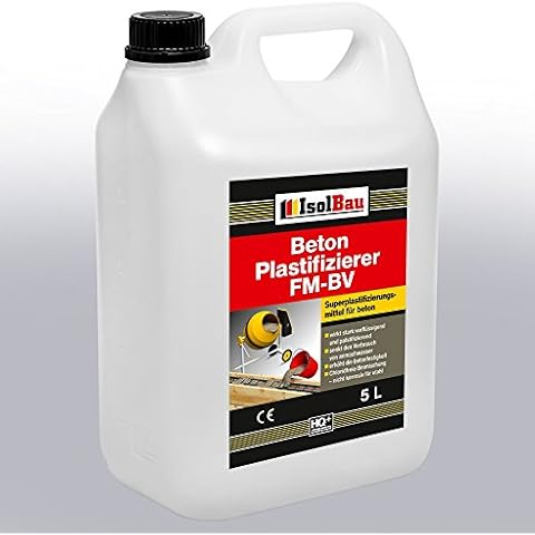 Isolbau Beton Plastifizierer FM-BV - Beton-Zusatzmittel, stark verflüssigend & plastifizierend - Betonverflüssiger, 5 Liter Cover