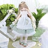 SacPero BJD Dolls 1/8 BJD Doll 9' Ball Jointed Doll Dress Up Dolls Collectible Figures Collection Gift for Party Birthday Ages 15 and Up PVC & ABS Costume Included, Lily of the Vally Whispers
