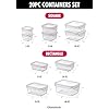 Amazon.com: GLASSLOCK Smart 20-Piece Glass Food Storage Set - 100% ...