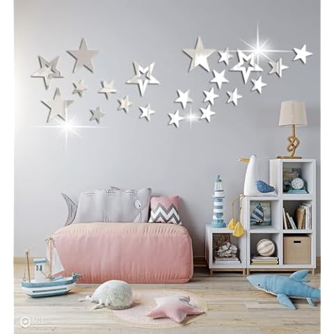aooyaoo 26pcs Stars Wall Stickers Cover