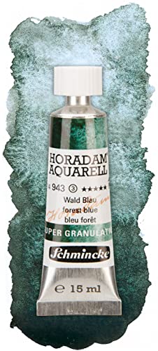 Schmincke – HORADAM® AQUARELL, Super Granulation, Wald Blau, 15 ml, sehr stark granulierende Farbtöne, feinste, supergranulierende Aquarellfarben