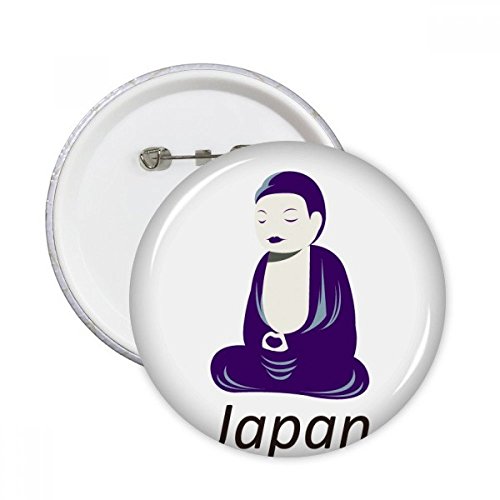 Badge bouton rond japonais Bouddha XXL pour raviver un vêtement trop simple