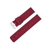 12mm 14mm 16mm 18mm 20mm 22mm Cinturino per Orologio in Tela di Nylon Cinturino per Orologio Impermeabile Accessori per Orologi, Rosso, 14mm