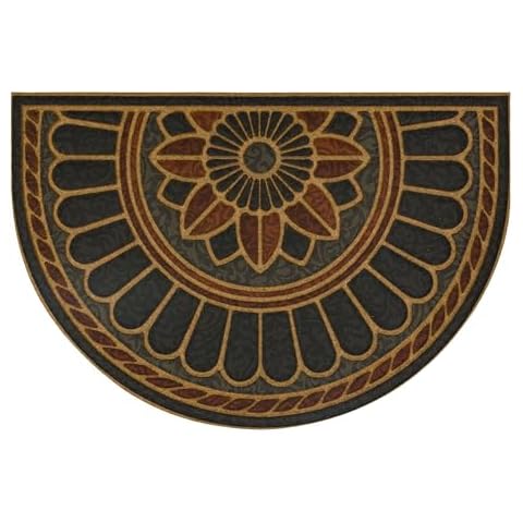 Mohawk Home Swirl Style Casual Ornamental Tan 2' X 3' Door Mat Perfect for Porch, Garage Cover