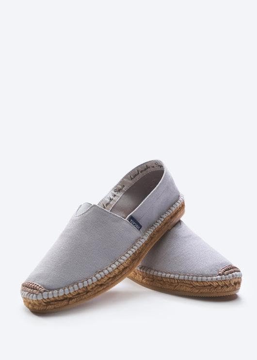 VISCATA Barceloneta Espadrille Canvas Women's Flat Slip On Shoes Handmade in Spain Fashionable Organic Cotton Canvas Lightweight Material with 100% Natural Jute Midsole for All Casual Occasions