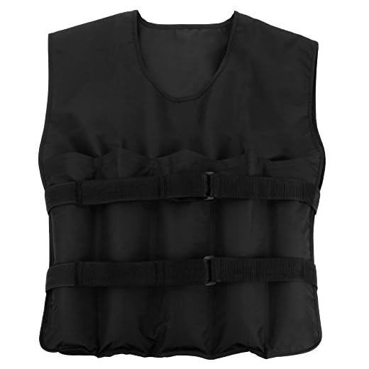 Crown Sporting Goods 9 kg (19.8 lbs) Strength Weighted Vest - Adjustable Weight Jacket for Resistance Training with 10 Additional 1 lb. Weights