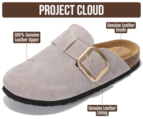 Image of 100% Genuine Leather Clogs for Women Footwear - Fall Shoes for Women