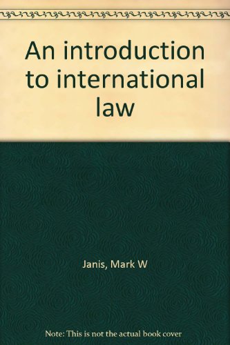 An Introduction to International Law 0316457639 Book Cover