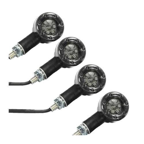 Intermitentes de moto multifunción 12V con cables integrados para luz de freno y giro de scooter
