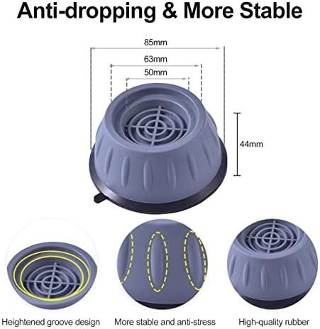 Newaner Patin Machine à Laver Anti Vibration - 4 Pièces Compatibles Sèche-Linge et Meubles - Image secondaire