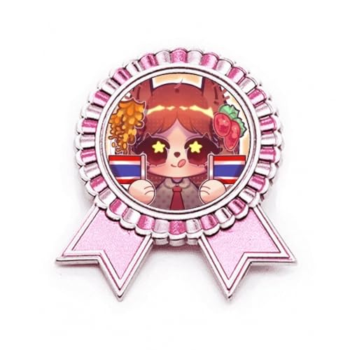 Broche écureuil drapeau thaïlandais rose en métal M, le cadeau idéal pour collectionneur