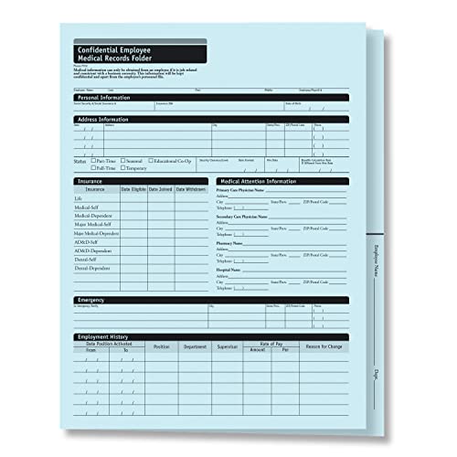 Complyright Confidential Employee Medical Records Folder | 25 Pack