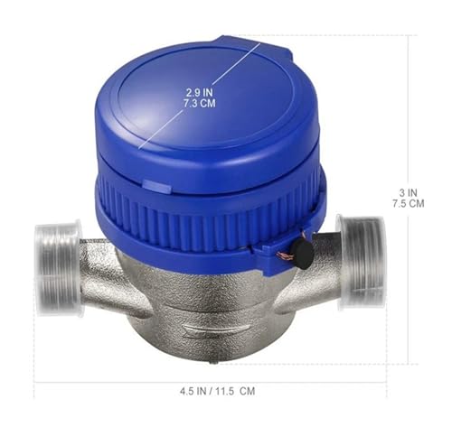 Compteur d'eau à jet unique laiton débitmètre eau plastique maison 1pc