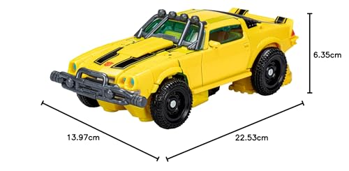 Image of Transformers Toys Rise of The Beasts Movie, Deluxe Class Bumblebee Converting Action Figure for Ages 6 and up, 5-inch