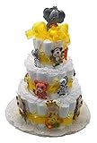 Noah's Ark - Jungle Animals Baby Shower Diaper Cake Kit for a 3 tier cake