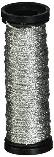 Kreinik No. 8 Fine Metallic Braid, Silver, 10m