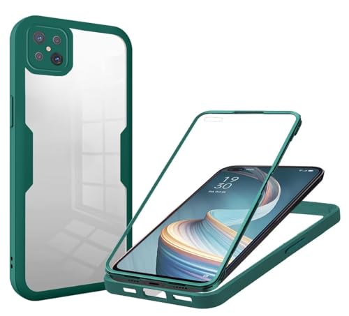 GoodcAcy Funda Compatible con OPPO Reno 4Z 5G/OPPO A92S, [Protección Militar] [Lleno Cámara Proteccion] Carcasa Antigolpes, Parte Trasera Transparente Mate Antiarañazos Carcasa,Verde