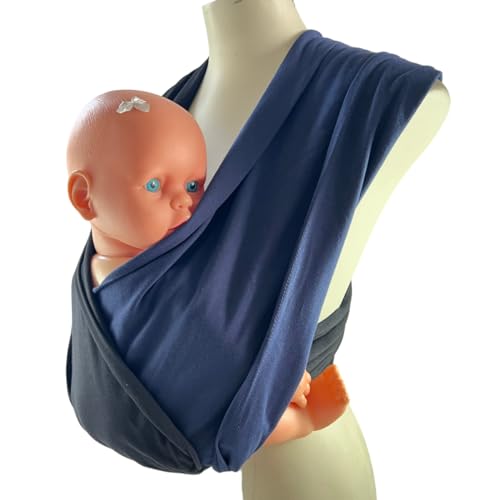 Wrap Sling de Vestir para Carregar Bebês - Fast Sling Preto e Azul