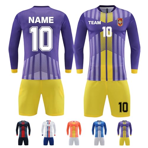 ORYG Custom Soccer Jerseys for Men Women Personalized Children Soccer Team Uniform with Name Team Name Logo Number Purple