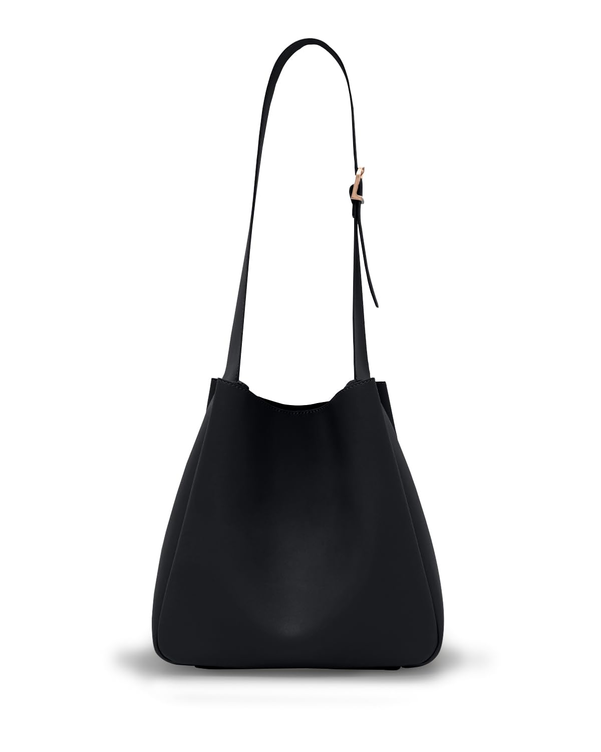 Hobo bags for Women - Slouchy Bags for Women - Soft Bucket Bags - Medium Shoulder Tote Purse Hanbag - Vegan PU Leather - Black