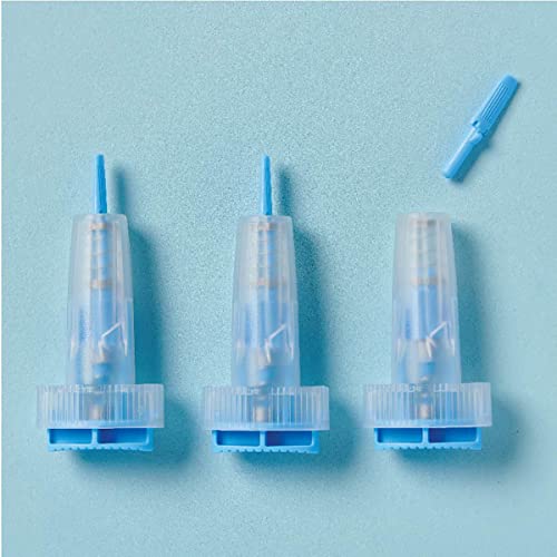 Image of Medline Sterile Safety Lancets with Push-Button Activation, 28G x 1.6 mm, Box of 200: Dependable Blood Sampling Device for Blood Glucose Testing
