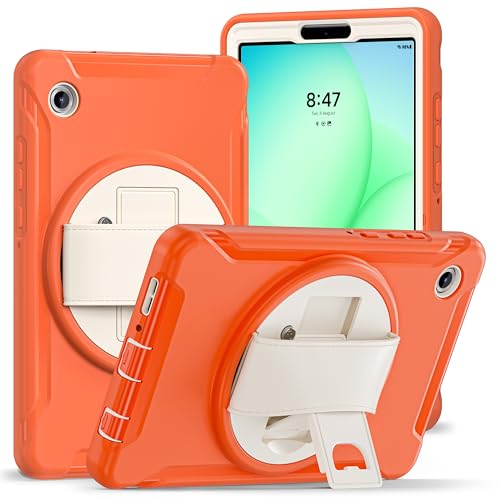 Coque Samsung Galaxy Tab A11 8.7 2025 antichoc orange avec support