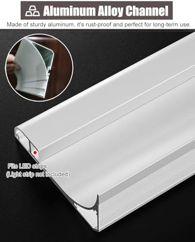 LED Crown Molding Indirect Lighting Kit with Diffuser & Connectors - Ideal Ceiling Decor for Ambient Illumination, Home Aesthetics & Mood Lighting Enhancement
