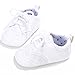 Infant Baby Classic England PU Leather Soft Soled Anti-slip Toddler Shoes White 0-6m