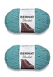 Bernat Blanket Light Teal Yarn - 2 Pack of 300g/10.5oz - Polyester - 6 Super Bulky - 220 Yards - Knitting/Crochet