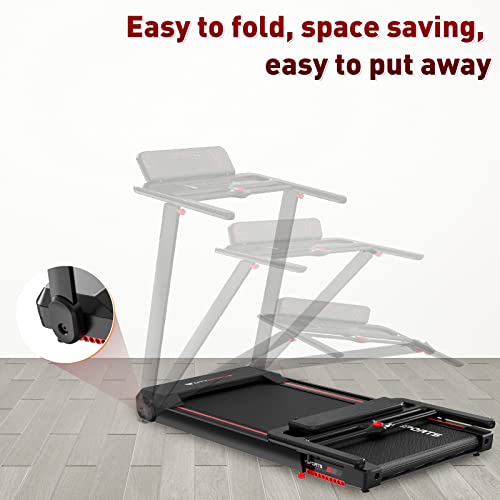 CITYSPORTS 2 in 1 Folding Treadmill, Under Desk Treadmill Walking Electric Jogging Running Machine， Treadmill Home Gym Office Workout (Black)