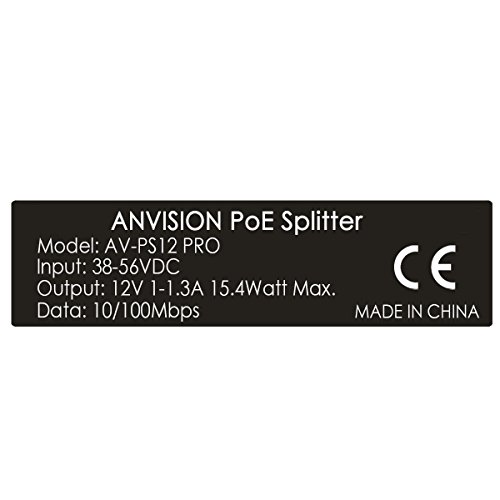 Splitter PoE Active ANVISION 12V pour Caméra IP et Routeur - 6