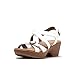 Dansko Women's Julie White Leather Wedge Sandal